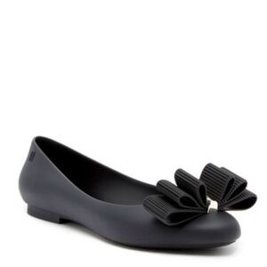 Melissa + Jason Wu Black Jellies with Bow